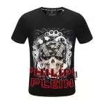 manches courtes t-shirt philipp plein prix bas lion head skull noir